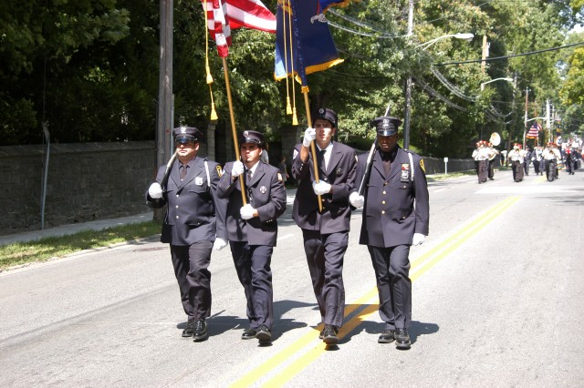 Joint IFD, IPD, & Greenburgh PD Honor Guard led the Irvington Fire Department's 125th Anniversary Parade